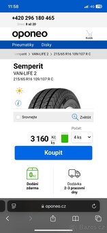 Komple kola 215/65/15C letni - 4