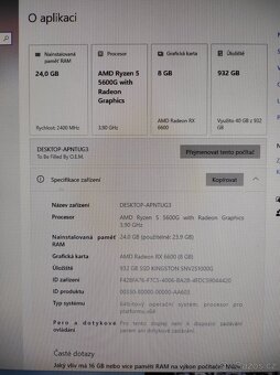 Ryzen 5600g/Radeon RX6600/1TB M2/24GB - 4