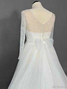 Luxusní nenošené svatební šaty, Joanna 46 EU (2 XL) - 4