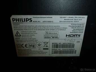 LED televize 60 cm PHILIPS, 24 palců, DVB-T2 - 4