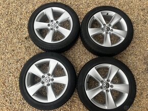Originální zimní alu VW 205/50R17, Continental 8mm - 4