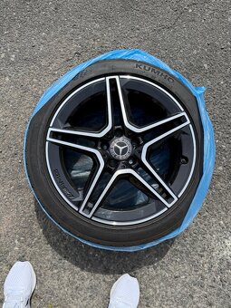 Alu kola 5x112 R18 + zánovní letní pneu, TPMS - 4