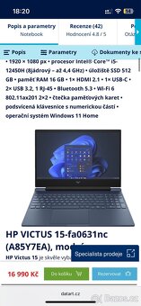 Herní notebook HP Victus 15-fa0631nc - 4
