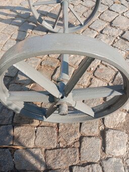 Litinová kola i s osou podvozek stabilní motor dekorace - 4