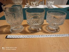 Staré dózy, silnostěnné sklo -sklenice, číše - 4