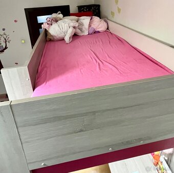 Patrová postel se stolem a skříní - 4