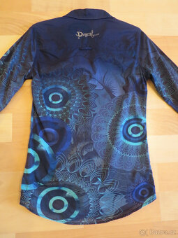 Dámská modrá košile s ornamenty zn. Desigual - 4