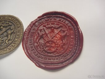 Staré knížecí cechovní pečetidlo typář cech mlynářů Krnov - 4