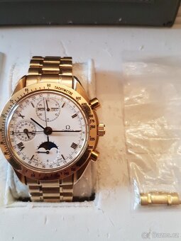 Omega Golden Gate Automatik Moonphase 18 k masivní zlato - 4