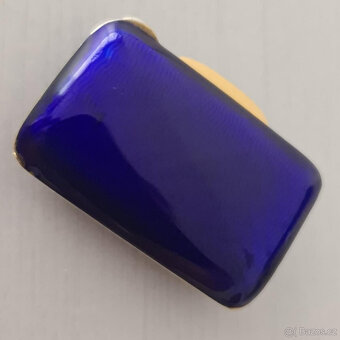 Ruská krabička stříbrná 88 pozlacená smaltem a diamanty - 4