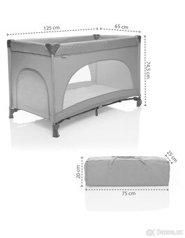 Cestovní postýlka ZOPA Lely Silver Grey - 4