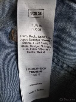 Džínová minisukně s pruhy Orsay S / 36 / 8 - 4