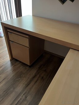 Psací stůl s výsuvnou deskou + zásuvný díl - 4