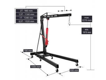 Pronájem dílenského jeřábu (žirafa 2t) – Ostrava, FM - 4