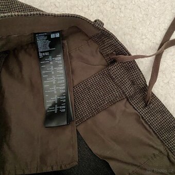 Pánské hnědé kalhoty ve vlněném vzhledu Uniqlo vel. XL - 4