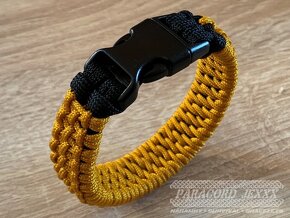 PARACORD náramek (19 cm) gold - black - 4