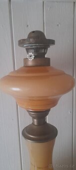 100 LETÁ BRONZ SKLENĚNÁ LAMPA JOSÉPHINE CÍSAŘOVNA A MANŽ. N. - 4