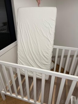 Dětská postýlka IKEA SUNDVIK + matrace (kokos, 60×120 cm) - 4