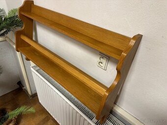 Rustikální závěsná police. Dub - 4