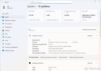 Herní PC - Ryzen 3600, 16GB RAM, SSD+HDD, 6600XT, WIN11 - 4