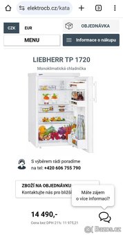 Lednička Liebherr - skoro nová , široká 60 cm - 4