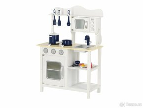Dětská kuchyňka dřevěná bílá - 4