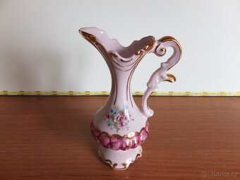 Růžový porcelán, krásná vázička, amfora č.2. znač. RD. - 4