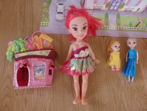 Domeček pro panenky+panenky atd.-cena za vše - 4