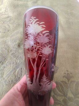 POHÁR RUBÍNOVÉ SKLO - 4