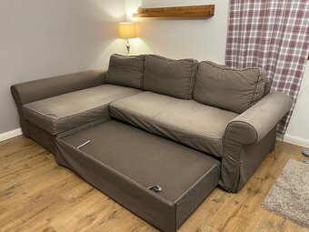 Pohovka Backabro IKEA, hnědá, rozkládací - 4