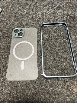 Kovový magnetický Magsafe kryt na Apple iPhone 13, modrý - 4