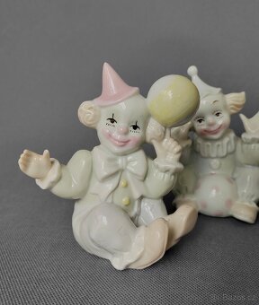 Porcelánová vintage sběratelská figurka soška klauna/šaška - 4