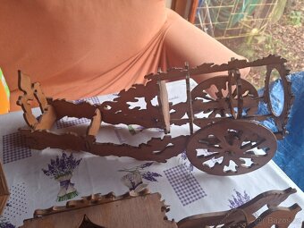 Retro dřevěné hodiny, lampy atd. - 4