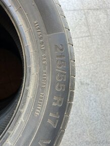 Prodám letní 4ks 215/55R17 Continetal - 4