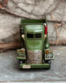 Plechové vojenské nákladní auto retro kovový model historie - 4