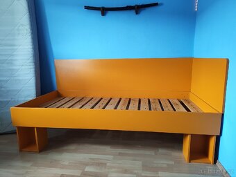 oranžová postel s matrací (90x200) - 4