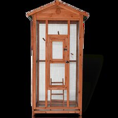 Výroba voliéra, klec, dům pro ptáky nebo papoušky, dřevěná. - 4