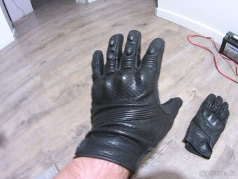 letní kožené moto rukavice - 4