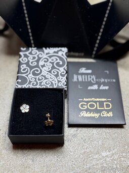 Zlaté náušnice s perletí - 4