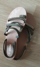 Nové dámské sandály sandálky žabky vel 40 páskové khaki - 4