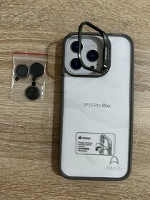 Kryt na iphone 15 promax se stojánkem + sklo na kameru - 4