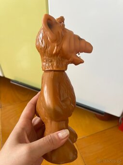 Retro gumová, plastová, hračka, šamponová láhev - ALF - 4