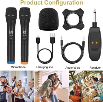 🎤 Bezdrátové karaoke mikrofony ALPOWL – rozbalené - 4