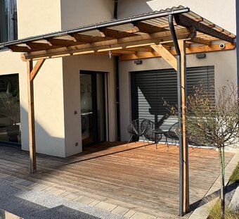 Dřevěná pergola s krytinou 4x3,7 m - 4