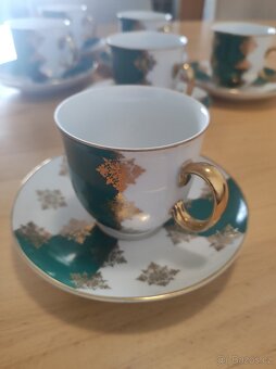 Porcelánové kávové šálky s podšálky - 4