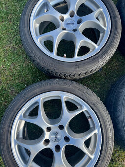 Alu disky Aluett 17" rozteč 5x112 + pneu pěkné - 4 kusy - 4