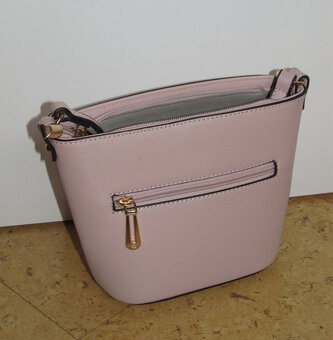 Kabelka malá béžová se zipy - 4