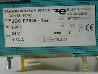 Transformátory 230V/24V - 25 VA a 32 VA - 4