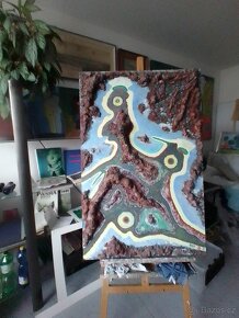 Hawaii. 123x80cm, kombinovaná technika,acryl. - 4