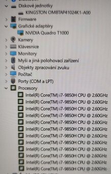 HP ZBook 15 G6, i7-9850H, Quadro T1000, 32GB RAM, 1TB NVMe - 4